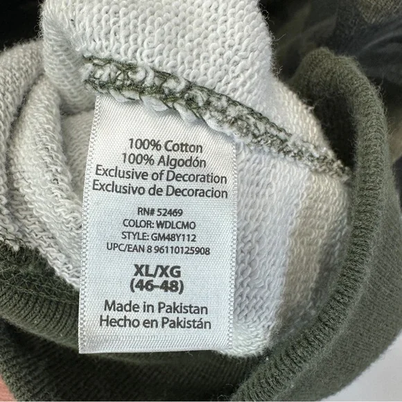 Camouflage Crewneck Sweatshirt 100% Cotton Men’s XL George Brand - Picture 4 of 4